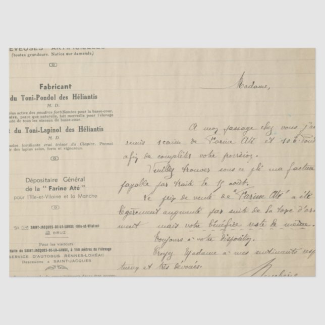 Ephemera Antique Paper Series Design 19 Seidenpapier (Vorderseite)