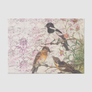 Ephemera Birds and Music Seidenpapier