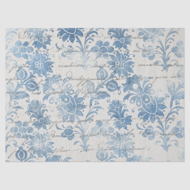 Ephemera Blue Paper Series Design 11 Seidenpapier (Vorderseite)