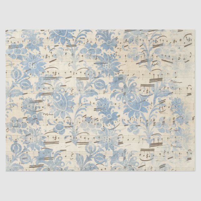 Ephemera Blue Paper Series Design 12 Seidenpapier (Vorderseite)