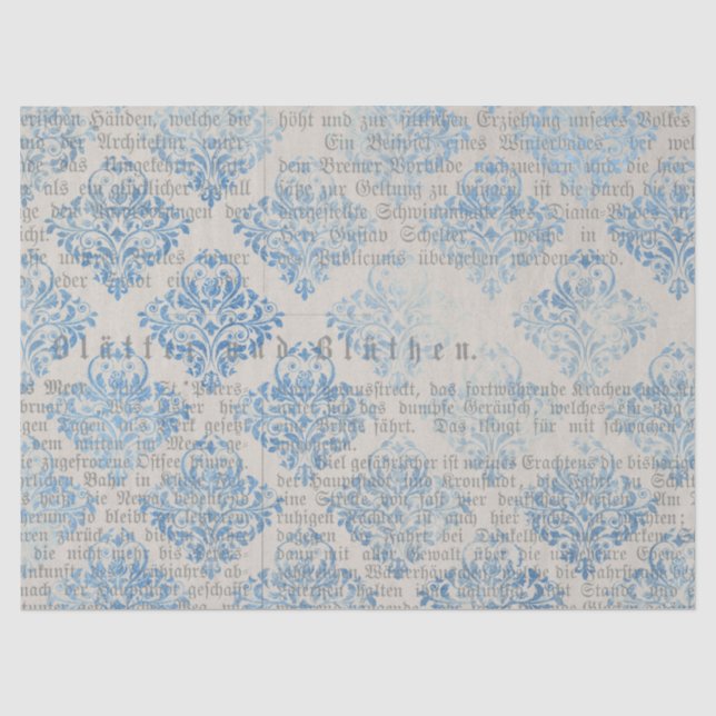 Ephemera Blue Paper Series Design 6 Seidenpapier (Vorderseite)