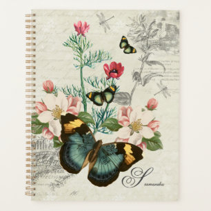 Ephemera Butterflies Wildblumen Vintag Romantische Planer