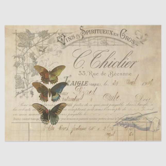 Ephemera-Decoupage-Gewebe Seidenpapier (Vorderseite)