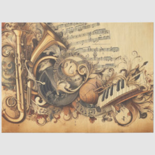 Ephemera Decoupage Möbel Scrapbooking Musik Seidenpapier