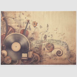 Ephemera Decoupage Möbel Scrapbooking Musik Seidenpapier