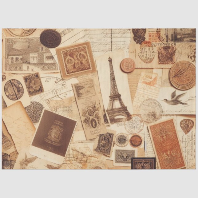 Ephemera Decoupage Möbel Scrapbooking Seidenpapier (Vorderseite)