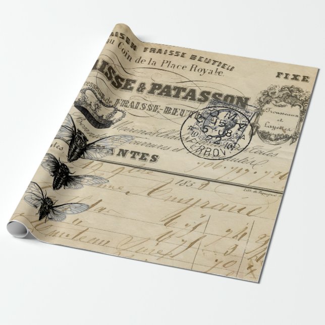 Ephemera-Decoupage-Poster Geschenkpapier (Ungerollt)