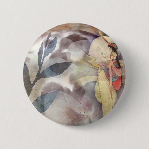 Ephemera-Dekupage Vintage-Fee antik Button