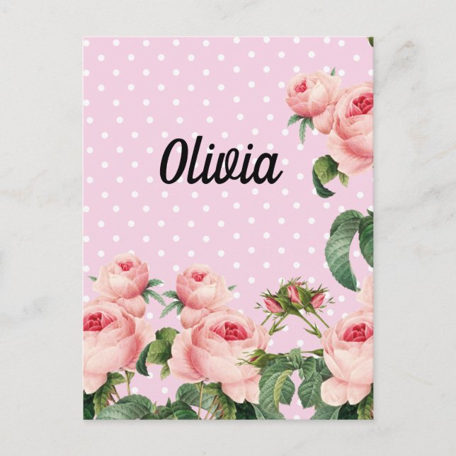 Ephemera floral bouquet vibrant color postkarte (Vorderseite)