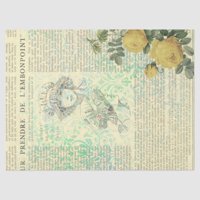 Ephemera French Paper Series Design 14 Seidenpapier (Vorderseite)