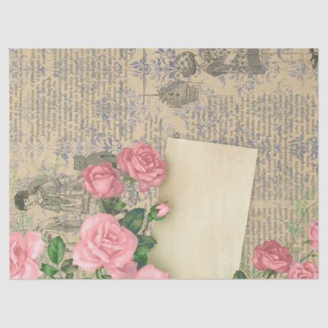 Ephemera French Paper Series Design 4 Seidenpapier (Vorderseite)