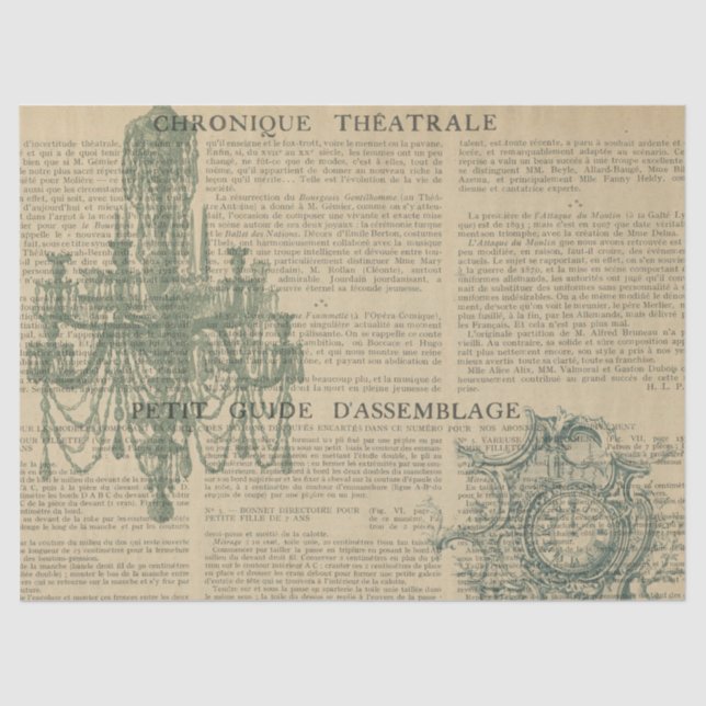 Ephemera French Paper Series Design 9 Seidenpapier (Vorderseite)