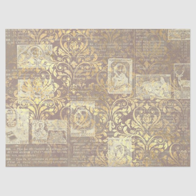 Ephemera Gold Paper Series Design 11 Seidenpapier (Vorderseite)