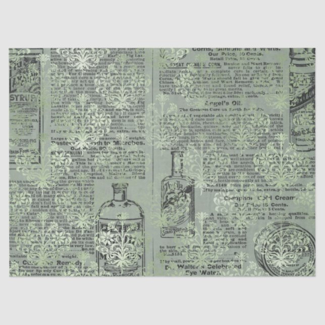 Ephemera Green Paper Series Design 4 Seidenpapier (Vorderseite)