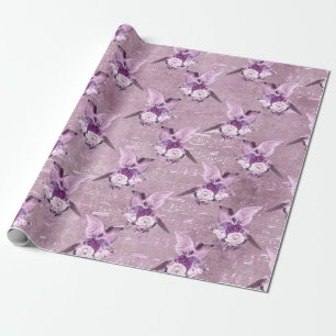 Ephemera Lavendel Papier Serie Design 10 Geschenkpapier