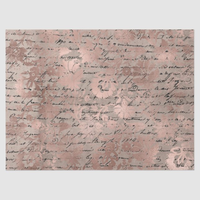 Ephemera Rose Gold Paper Series Design 11 Seidenpapier (Vorderseite)