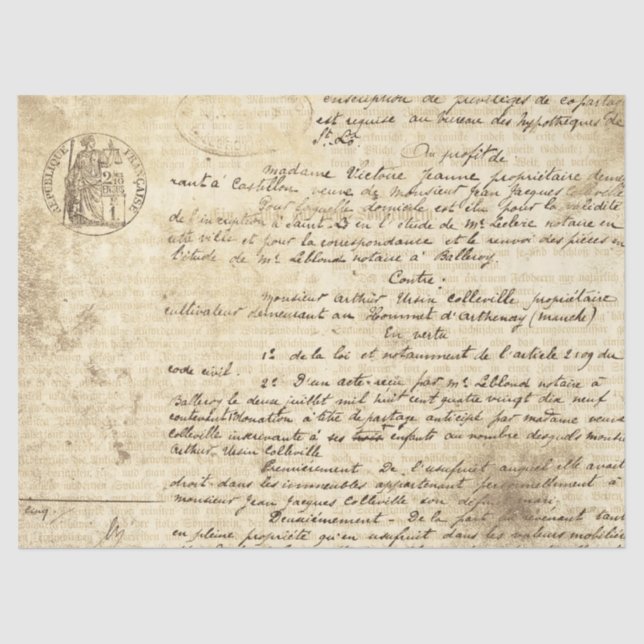 Ephemera Sepia Paper Series Design 9 Seidenpapier (Vorderseite)