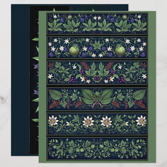 Ephemera Sheet - Woodland Moth (Vorne/Hinten)