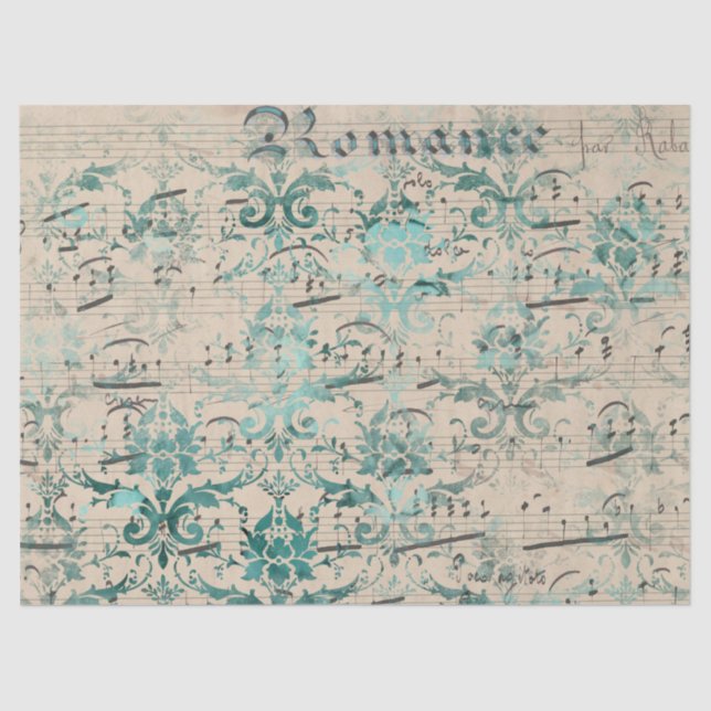 Ephemera Türkise Paper Series Design 1 Seidenpapier (Vorderseite)