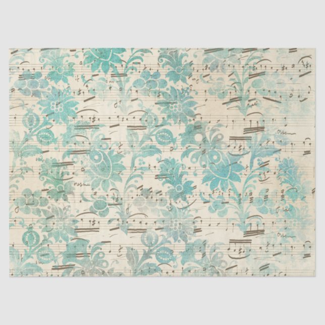 Ephemera Türkise Paper Series Design 7 Seidenpapier (Vorderseite)