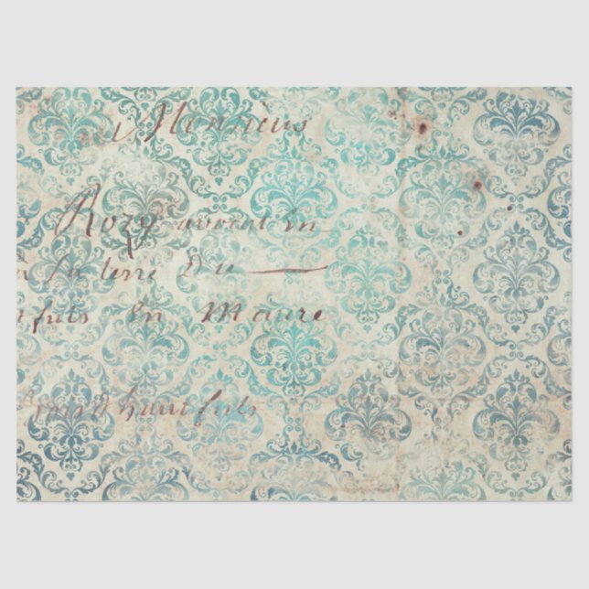 Ephemera Türkise Paper Series Design 9 Seidenpapier (Vorderseite)