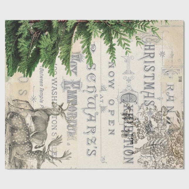 Ephemera Weihnachtspapier Geschenkpapier (Flach)