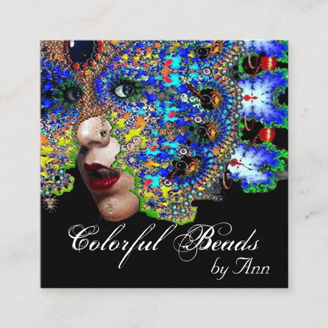 EPHEMERAL Beauty, Mode, Kosmetik, Makeup Artist Quadratische Visitenkarte (Vorderseite)