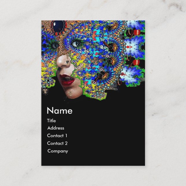 EPHEMERAL Blau-Gelb Visitenkarte (Vorderseite)