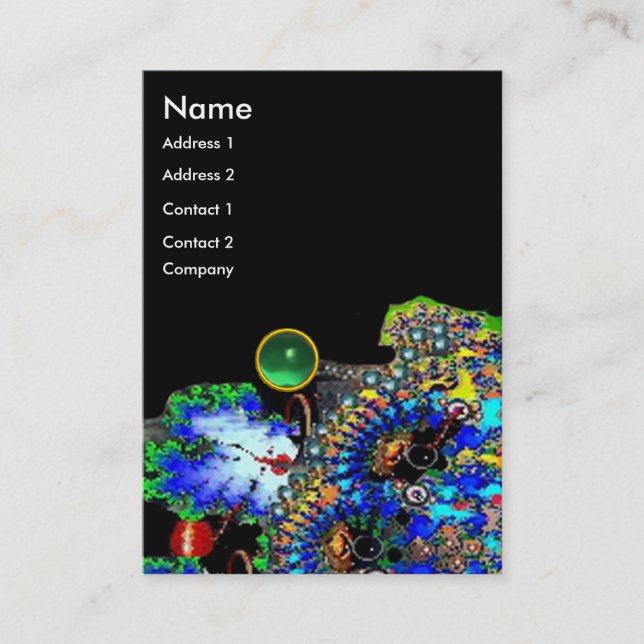 EPHEMERAL EMERALD Schönheit ,Salon,Wellness-Center Visitenkarte (Vorderseite)