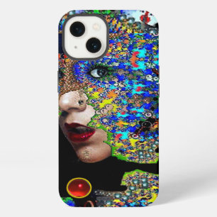EPHEMERAL/ FRAU MIT BUNTER FRACTAL-MASK iPhone HÜLLE