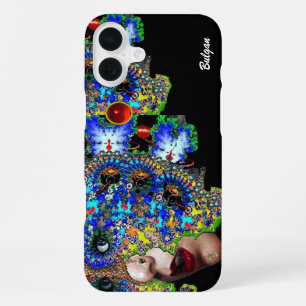 EPHEMERAL/ FRAU MIT BUNTER FRACTAL-MASKe Rubin iPhone 16 Plus Hülle