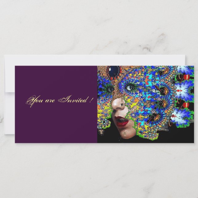 EPHEMERAL Halloween Masquerade Ball Einladung (Vorderseite)