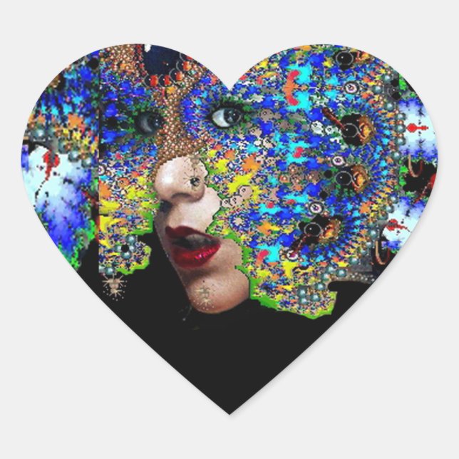 EPHEMERAL Heart Herz-Aufkleber (Vorderseite)