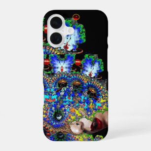 EPHEMERAL Lady mit Fraktal Maske Black Blue iPhone 16 Hülle