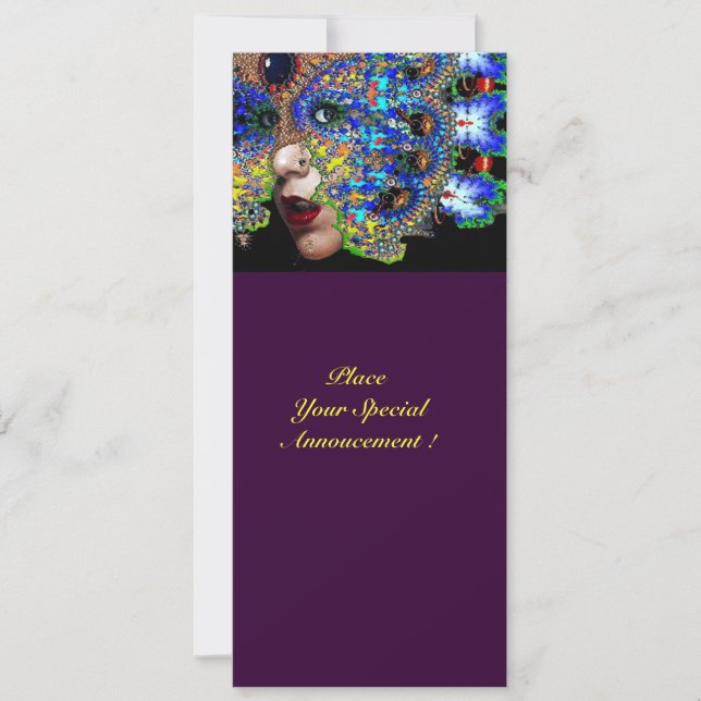 EPHEMERAL Mardi Gras Masquerade Ball, Blaumaske Ankündigung (Vorderseite)