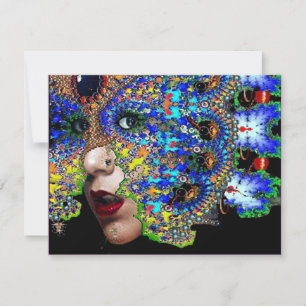 EPHEMERAL Mardi Gras Masquerade Party, Blau, Maske Einladung