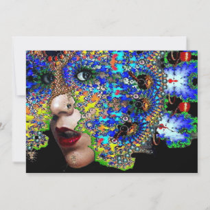 EPHEMERAL, Mardi Gras Masquerade Party schwarz bla Einladung