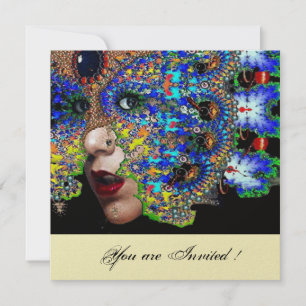 EPHEMERAL masquerade Kostümball, weißer Champagner Einladung