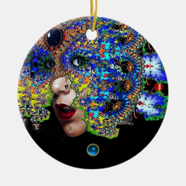 EPHEMERAL , Red Ruby , Blue Sapphire Keramikornament (Vorne)