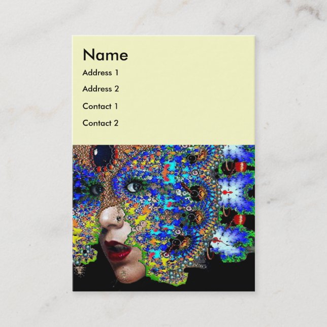 EPHEMERAL weiß blau schwarz Visitenkarte (Vorderseite)