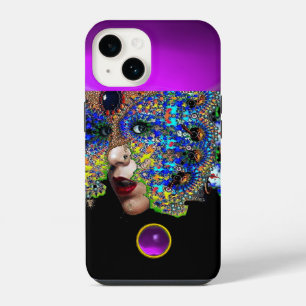 EPHEMERALE, SCHÖNHEIT MIT MASKE Lila Amethyst-Ede iPhone 14 Hülle