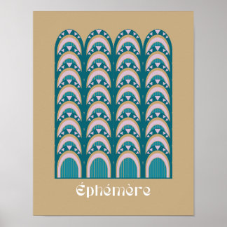éphémère Art Deco Stil Poster