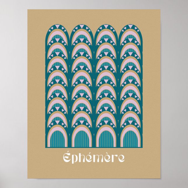 éphémère Art Deco Stil  Poster (Vorne)