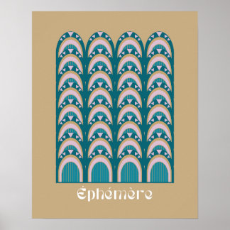 éphémère Art Deco Stil Poster