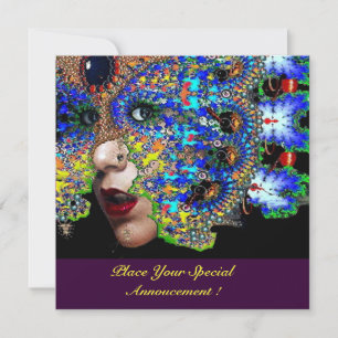 EPHEMERE MASKEN Halloween-Maskenball-Einladung Einladung