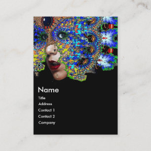 EPHEMERES Gelbschwarzes des blauen Rotes Visitenkarte