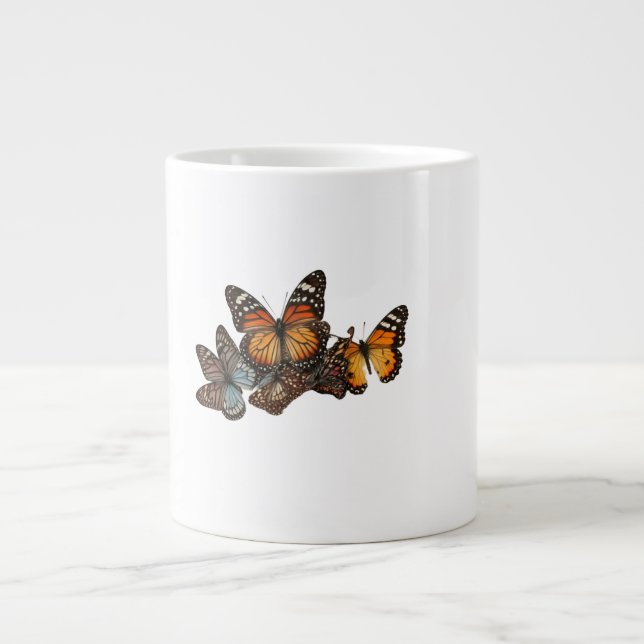 Ephemerial Beauty: Butterfly Tea Cups" Jumbo-Tasse (Vorderseite)