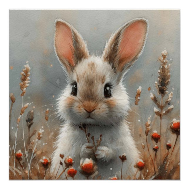 Ephemeriale Ohren: Ein bisschen Whimsy Bunny Poster (Vorderseite)