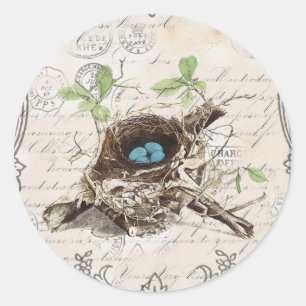 Ephemeride, französischer botanischer Rotwein Runder Aufkleber