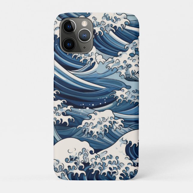Ephemische Wappen: Hokusai Waves remaged Case-Mate iPhone Hülle (Rückseite)